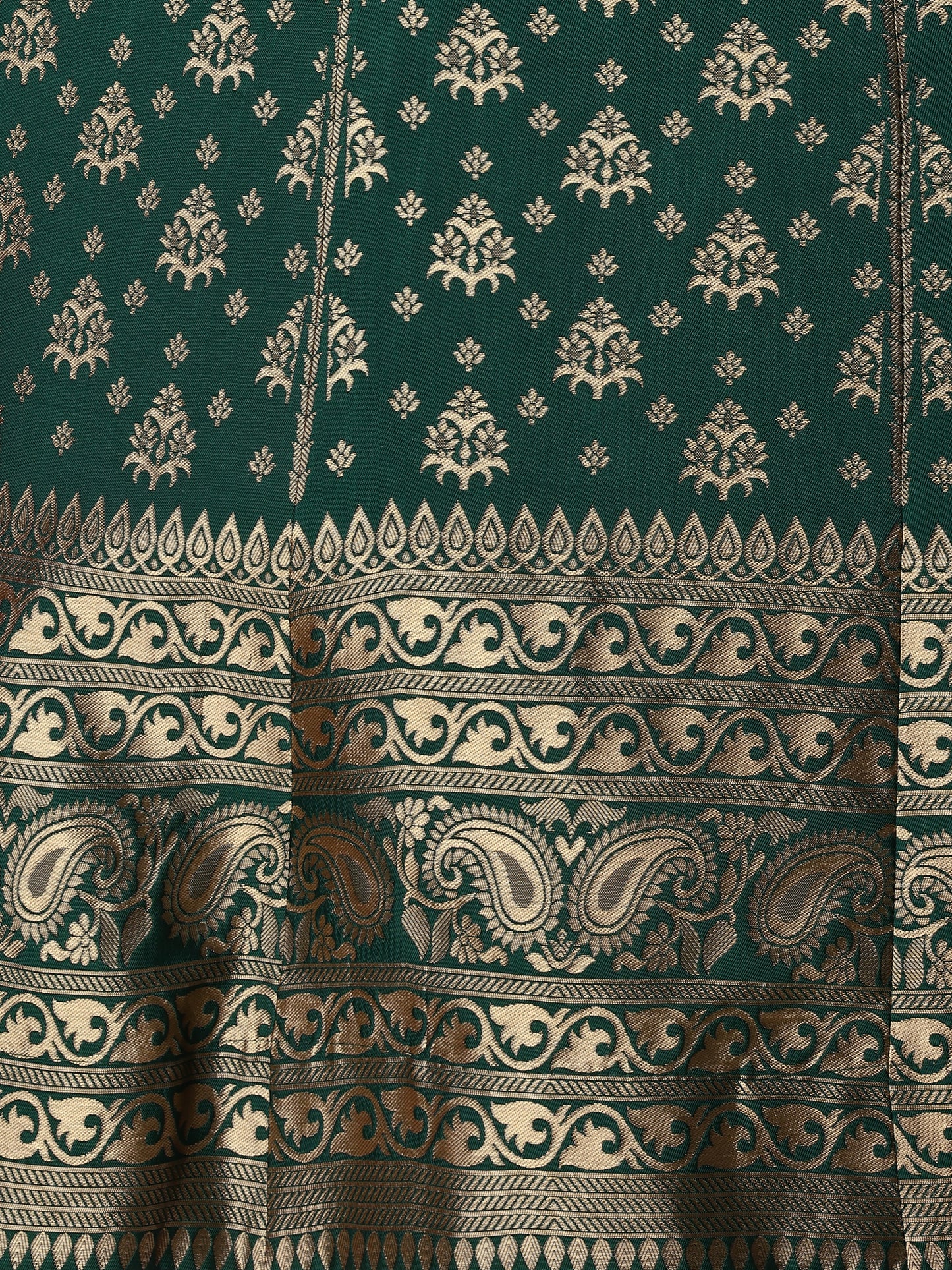 Green Banarasi Silk Jacquard Lehenga Choli 