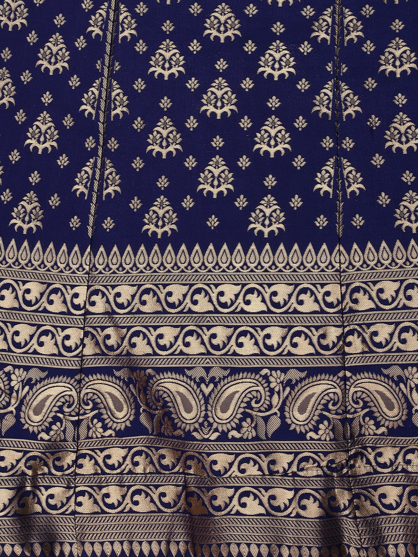 Blue Banarasi Silk Jacquard Lehenga Choli 