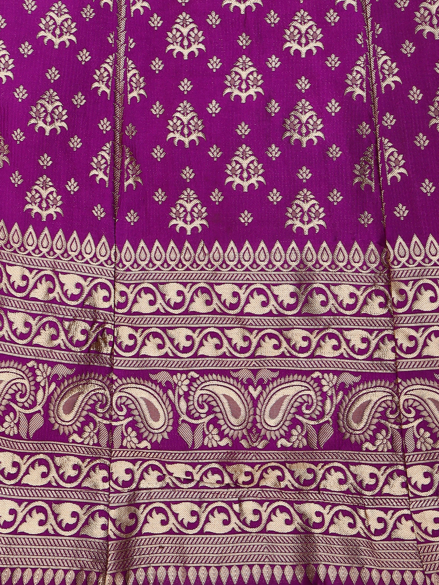 Purple Banarasi Silk Jacquard Lehenga Choli 