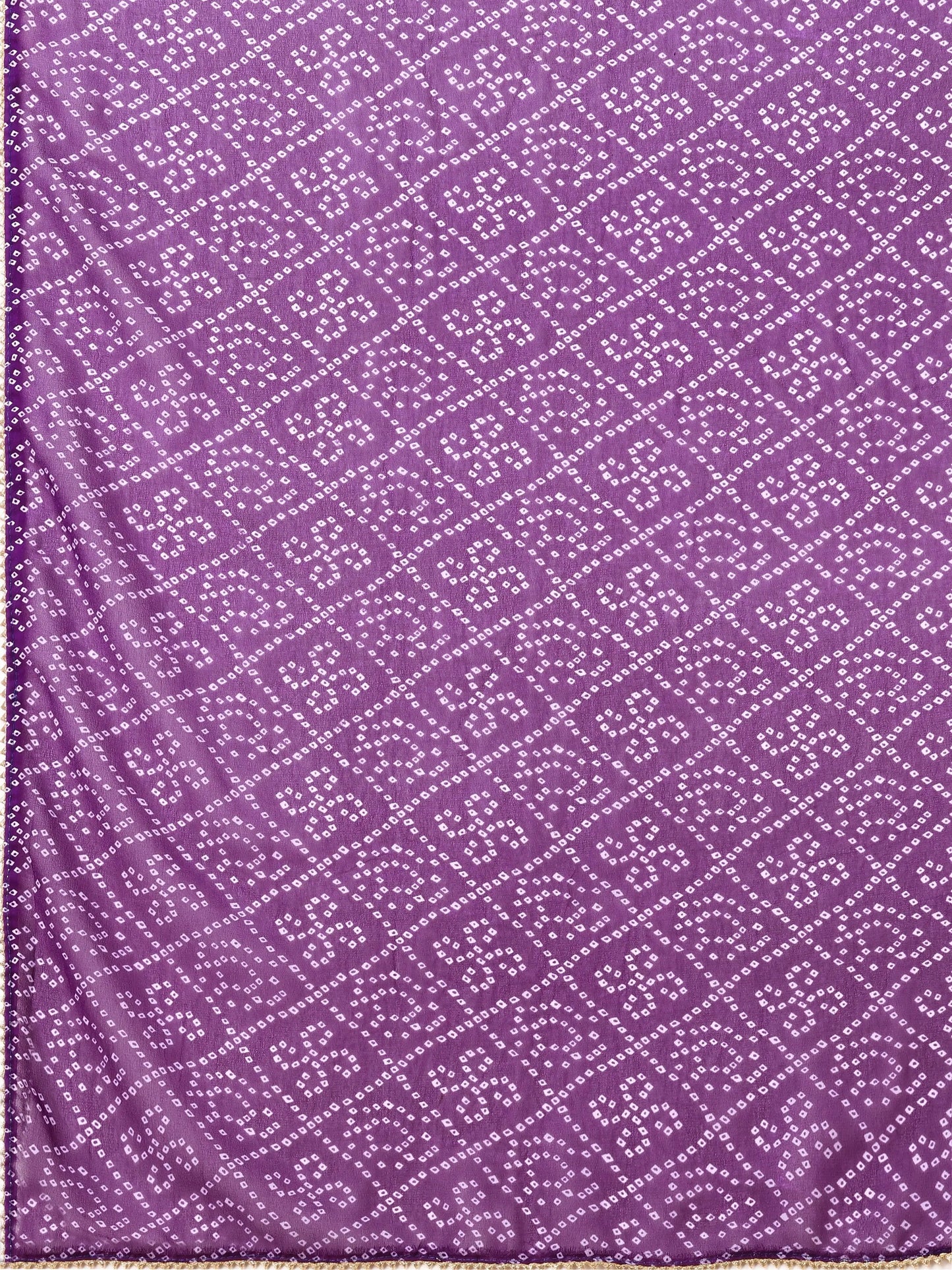 Purple Georgette Bandhani Printed Saree for Women Orrly.Store